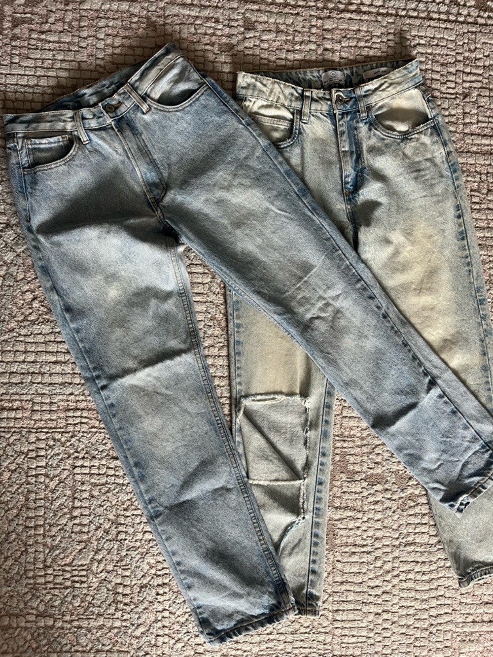 🔥 2 Pairs Light Wash Jeans Brandy Melville Cotton On Size Small Women 25-26